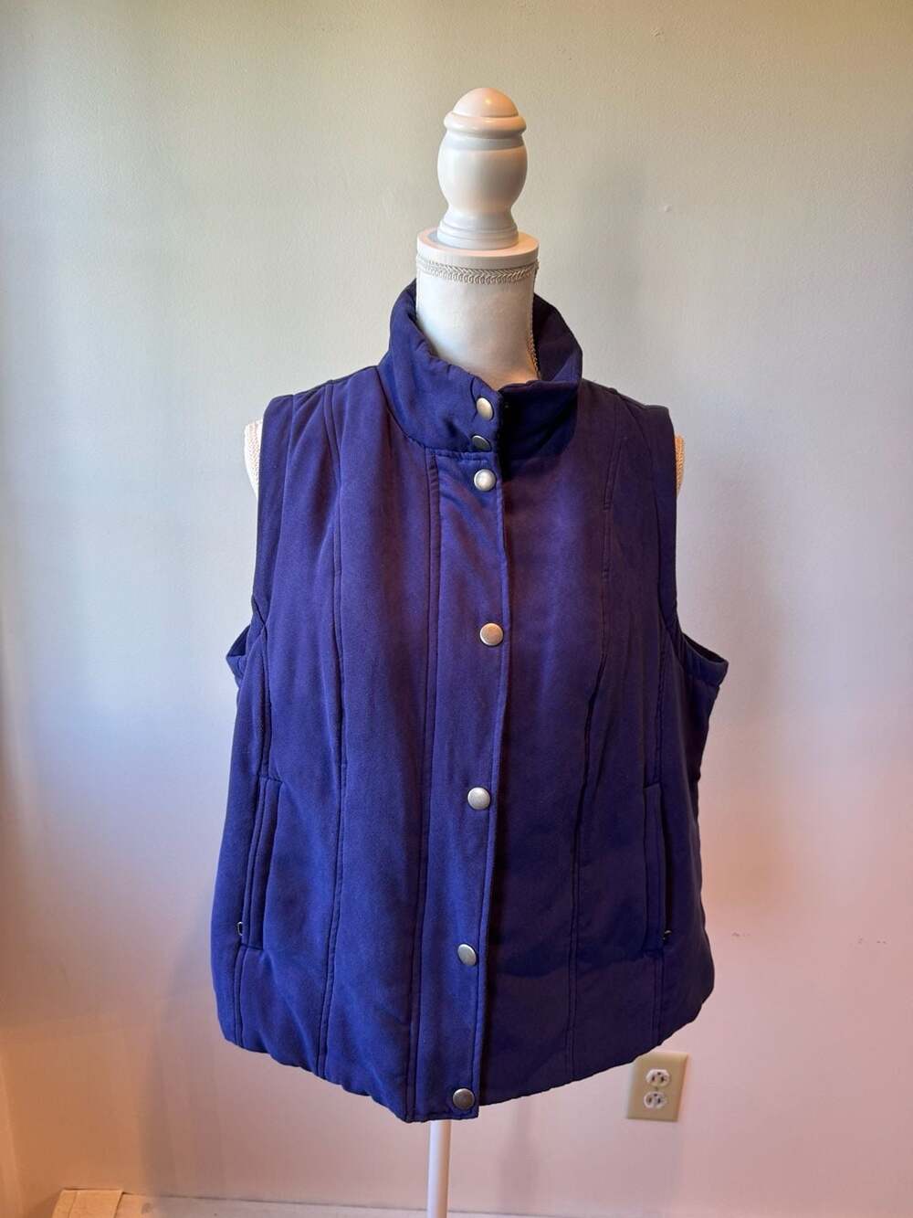 Quilted Jackets Stand Collar Jackets Coat Button Down Outerwear Vest